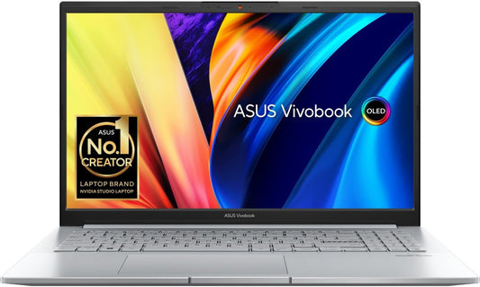 Asus Vivobook Pro 15 OLED Core i5 12th Gen - (16GB/512GB SSD/Windows 11 Home/4GB ग्राफ़िक्स/NVIDIA GeForce RTX 3050) K6500ZC-L502WS क्रिएटर लैपटॉप - 15.6 इंच, कूल सिल्वर, 1.80 kg, MS Office के साथ