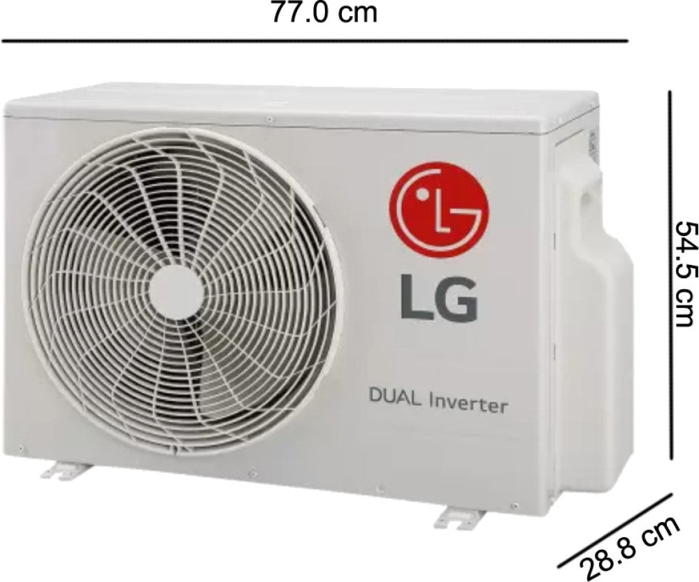 LG AI कनवर्टिबल 6-इन-1 कूलिंग 2023 मॉडल 1 टन 5 स्टार स्प्लिट AI ड्युअल इन्वर्टर 4 वे स्विंग, एंटी-वायरस प्रोटेक्शन वाला HD फ़िल्टर वाई-फ़ाई कनेक्ट के साथ AC - गोल्ड डेको - RS-Q14GWZE, कॉपर कंडेंसर