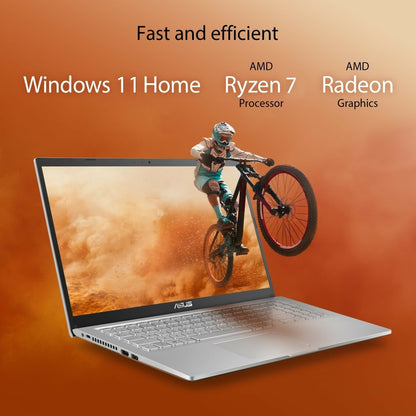 ASUS Vivobook 15 Ryzen 7 Quad Core AMD R7-3700U - (16 GB/512 GB SSD/Windows 11 Home) M515DA-BQ722WS Laptop - 15.6 inch, Transparent Silver, 1.8 kg, With MS Office
