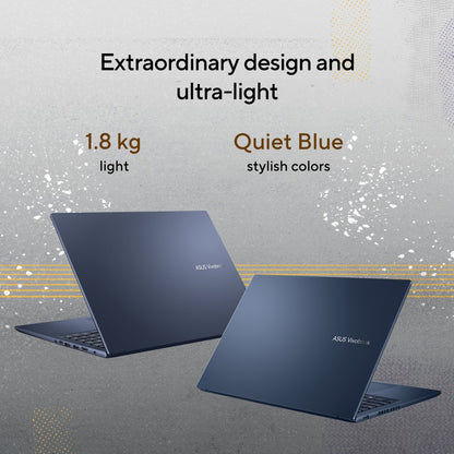 Asus VivoBook 16X Ryzen 7 ऑक्टा कोर 5800H - (16GB/512GB SSD/Windows 11 Home) M1603QA-MB711WS पतला और हल्का लैपटॉप - 16 इंच, शांत नीला, 1.80 Kg, MS Office के साथ