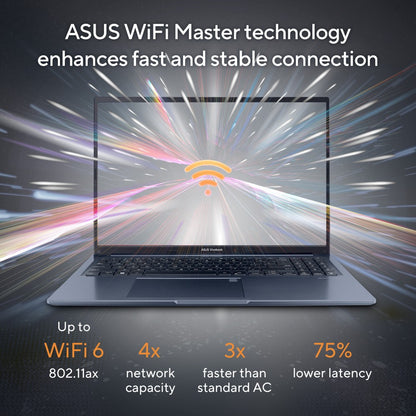 Asus VivoBook 16X Ryzen 7 ऑक्टा कोर 5800H - (16GB/512GB SSD/Windows 11 Home) M1603QA-MB711WS पतला और हल्का लैपटॉप - 16 इंच, शांत नीला, 1.80 Kg, MS Office के साथ