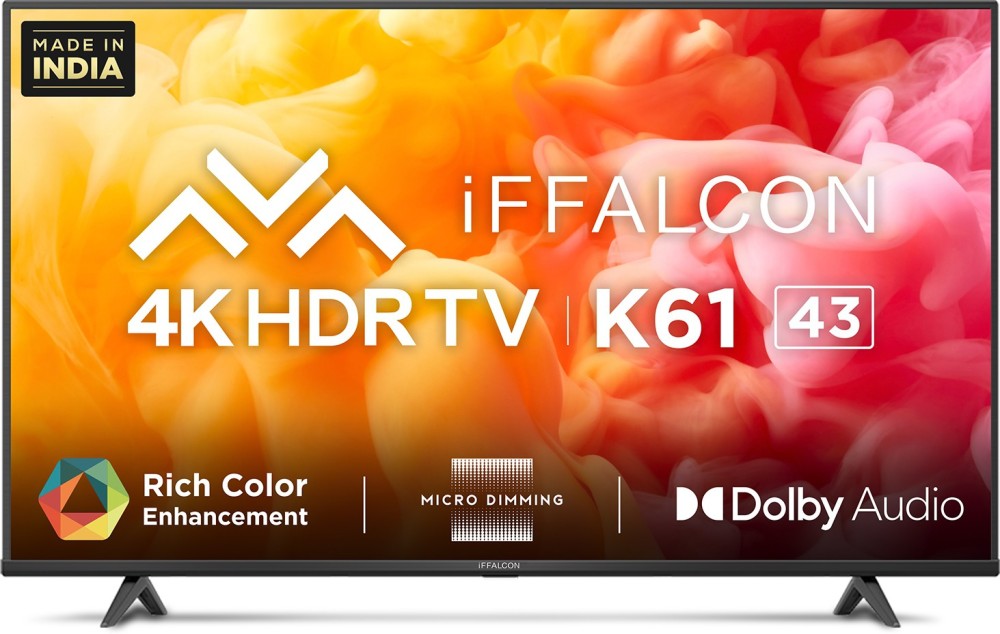 iFFALCON by TCL K61 108 cm (43 inch) Ultra HD (4K) LED Smart Android TV - 43K61
