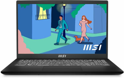 MSI Core i7 12th Gen - (16GB/512GB SSD/Windows 11 Home) मॉडर्न 15 B12M-226IN पतला और हल्का लैपटॉप - 15.6 इंच, काला