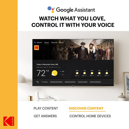 KODAK CA PRO 126 cm (50 इंच) Ultra HD (4K) LED स्मार्ट Android TV Dolby MS12 और Dolby Digital Plus के साथ - 50CAPRO5066