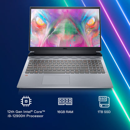 DELL Core i9 12th Gen - (16 GB/1 TB SSD/Windows 11 Home/6 GB ग्राफ़िक्स/NVIDIA GeForce RTX 3060/165 Hz) नया गेमिंग G15 गेमिंग लैपटॉप - 15.6 इंच, डार्क शैडो ग्रे, 2.81 किलोग्राम, MS ऑफिस के साथ