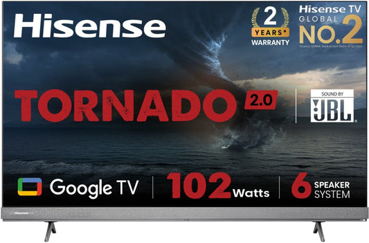 Hisense 139 cm (55 inch) Ultra HD (4K) LED Smart Google TV with 102W JBL 6 Speakers, Dolby Vision and Atmos - 55A7H