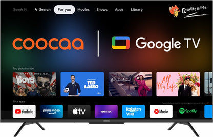 Coocaa Frameless 108 cm (43 inch) Ultra HD (4K) LED Smart Google TV with HDR 10 Dolby Audio and Eye care technology - 43Y72