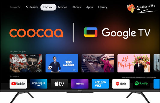 Coocaa Frameless 138 cm (55 inch) Ultra HD (4K) LED Smart Google TV with HDR 10 Dolby Audio and Eye care technology - 55Y72