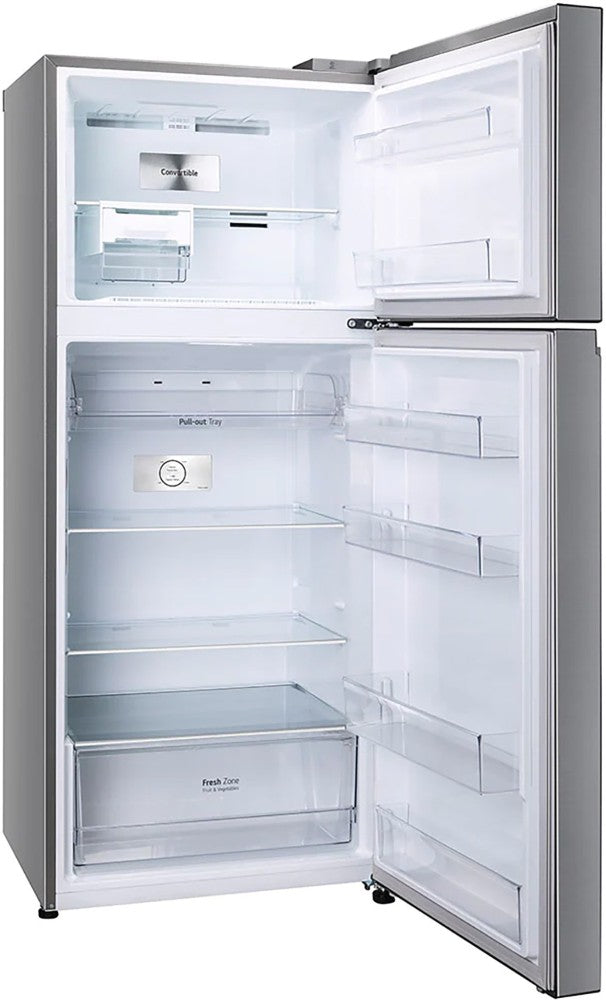 LG 380 L Frost Free Double Door 2 Star Convertible Refrigerator - Shiny Steel, GL-S412SPZY