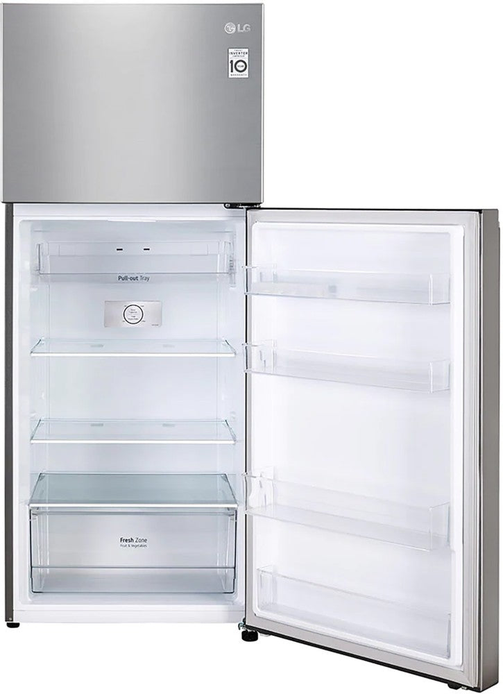 LG 380 L Frost Free Double Door 2 Star Convertible Refrigerator - Shiny Steel, GL-S412SPZY