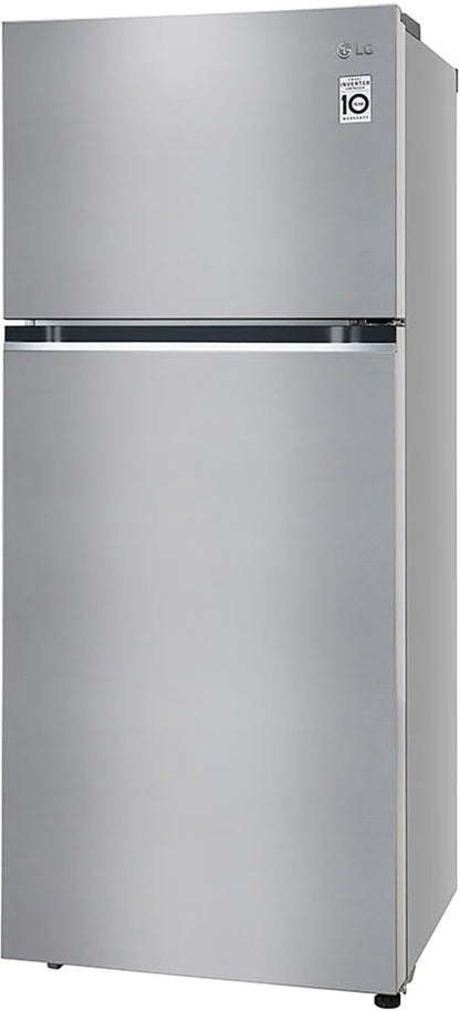 LG 380 L Frost Free Double Door 2 Star Convertible Refrigerator - Shiny Steel, GL-S412SPZY