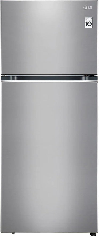 LG 380 L Frost Free Double Door 2 Star Convertible Refrigerator - Shiny Steel, GL-S412SPZY