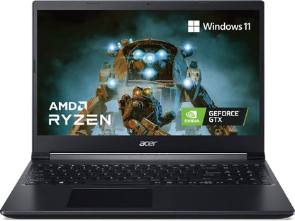 Acer Aspire 7 Ryzen 5 Hexa Core AMD R5-5500U - (8 GB/512 GB SSD/Windows 11 Home/4 GB Graphics/NVIDIA GeForce GTX 1650) A715-42G/ A715-42G-R2NE Gaming Laptop - 15.6 inch, Black, 2.15 kg