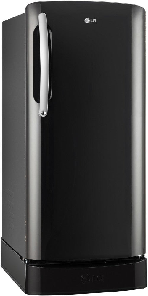 LG 201 L Direct Cool Single Door 5 Star Refrigerator with Base Drawer - Ebony Sheen, GL-D211HESZ