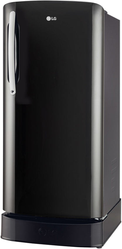 LG 201 L Direct Cool Single Door 5 Star Refrigerator with Base Drawer - Ebony Sheen, GL-D211HESZ