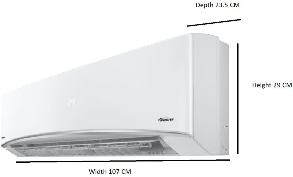 Panasonic 1.5 Ton 3 Star Hot and Cold Split Inverter AC with Wi-fi Connect  - White - CS-KZ18YKYF/CU-KZ18YKYF, Copper Condenser