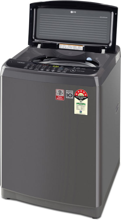 LG 9 kg with Jet Sprey, Auto Pre Wash, Smart Diagnosis, Smart Closing Door and 10 Water Levels Fully Automatic Top Load Washing Machine Black - T90SJMB1Z