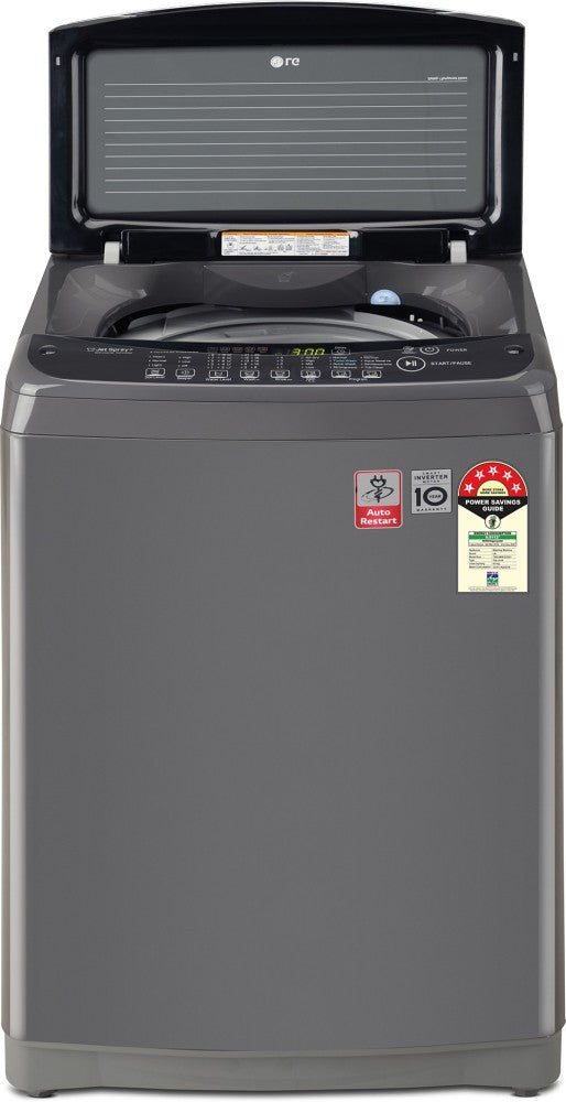 LG 9 kg with Jet Sprey, Auto Pre Wash, Smart Diagnosis, Smart Closing Door and 10 Water Levels Fully Automatic Top Load Washing Machine Black - T90SJMB1Z