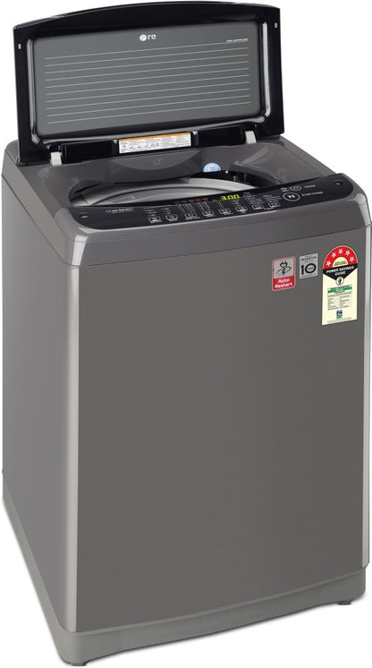 LG 9 kg with Jet Sprey, Auto Pre Wash, Smart Diagnosis, Smart Closing Door and 10 Water Levels Fully Automatic Top Load Washing Machine Black - T90SJMB1Z