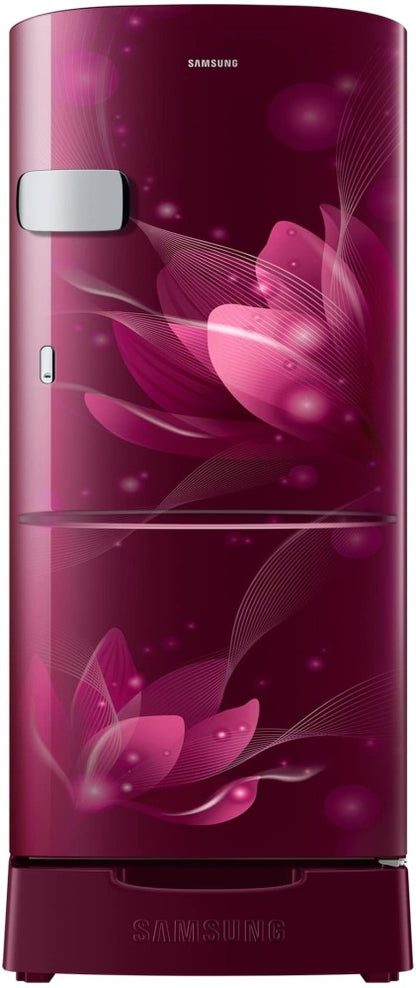 SAMSUNG 192 L Direct Cool Single Door 3 Star Refrigerator with Base Drawer - Saffron Red, RR20A1Z2YR8/HL