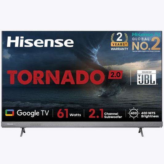 Hisense 164 cm (65 inch) Ultra HD (4K) LED Smart Google TV with 25W Subwoofer, Dolby Vision and Atmos - 65A7H