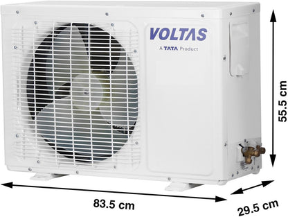 Voltas 1.5 टन 5 स्टार स्प्लिट इन्वर्टर एसी - सफ़ेद - 185V वेक्ट्रा एलिगेंट (4503452), कॉपर कंडेंसर