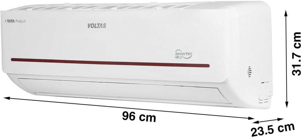 Voltas 1.5 Ton 3 Star Split Inverter AC  - White - 183VH Vertis Prism(4503464), Copper Condenser