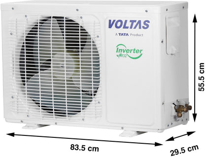 वोल्टास 1.5 टन 5 स्टार स्प्लिट इन्वर्टर एसी - सफेद - 185V वेक्ट्रा एलीट (4503453), कॉपर कंडेनसर