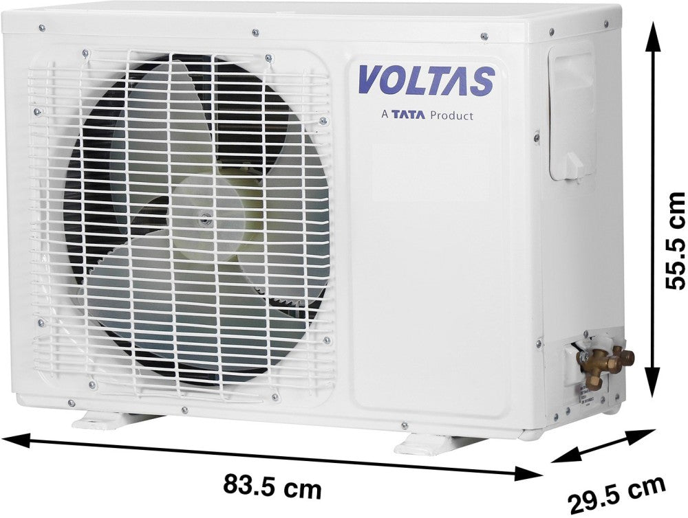 Voltas 1.5 Ton 3 Star Split AC  - White - 183 Vectra Elegant(4503470), Copper Condenser