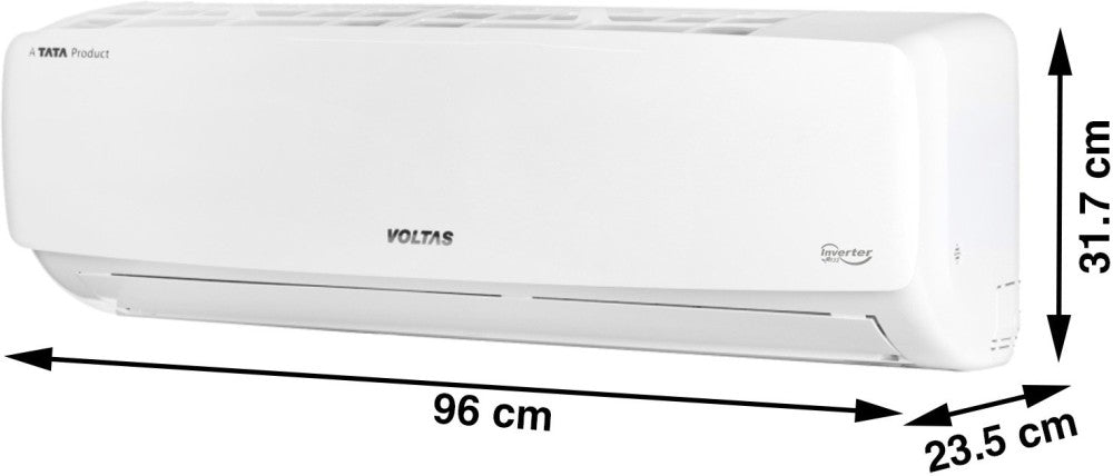 Voltas 1.5 Ton 3 Star Split AC  - White - 183 Vectra Elegant(4503470), Copper Condenser