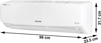 Voltas 1 Ton 3 Star Split Inverter AC  - White - 123 Vectra Elegant(4503469), Copper Condenser