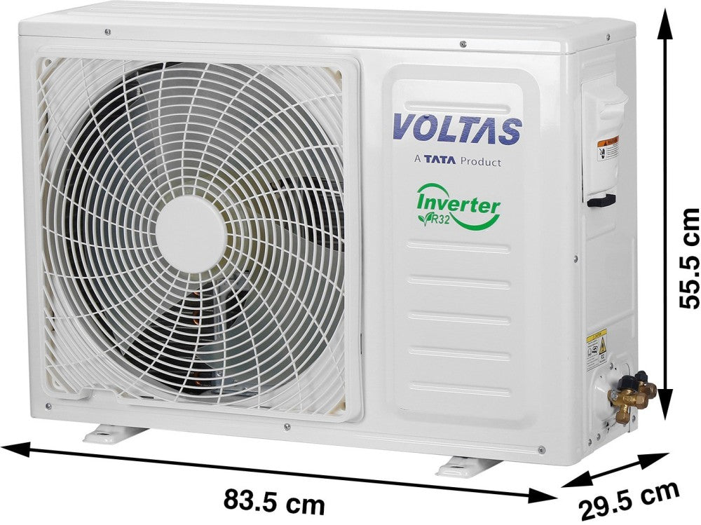 Voltas 1.5 टन 5 स्टार स्प्लिट इन्वर्टर एसी - सफ़ेद - 185V वर्टिस एमराल्ड (4503461), कॉपर कंडेंसर