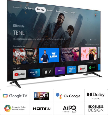 TCL 43P635 108 cm (43 inch) Ultra HD (4K) LED Smart Google TV with Bezel-Less Design and Dolby Audio & 2 Years Warranty - 43P635