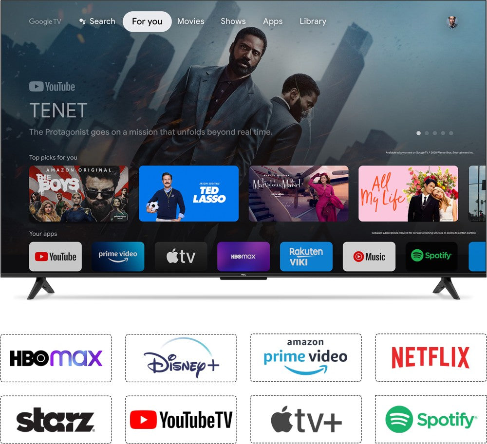 TCL P635 164 cm (65 inch) Ultra HD (4K) LED Smart Google TV with Bezel-Less Design and Dolby Audio & 2 Years Warranty - 65P635