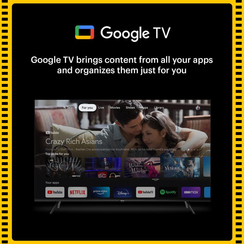 KODAK 139 cm (55 inch) QLED Ultra HD (4K) Smart Google TV With Dolby Atmos & Dolby Vision - 55MT5022