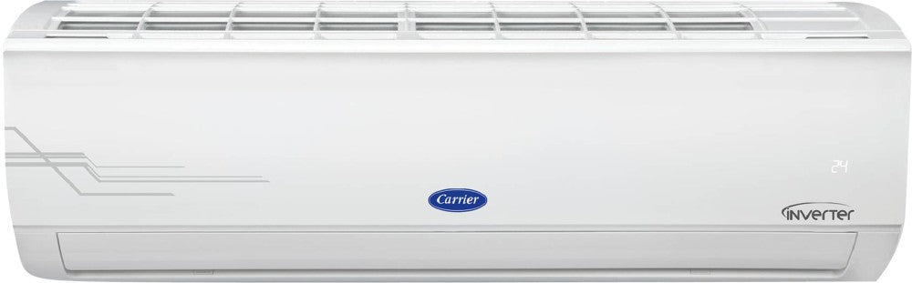 CARRIER Convertible 4-in-1 Cooling 2023 Model 1 Ton 3 Star Split AI Flexicool Inverter Dual Filtration with HD & PM 2.5 Filter AC  - White - 12K ESTER EXi+ INVERTER R32 SPLIT AC_CAI12ER3R33F0, Copper Condenser