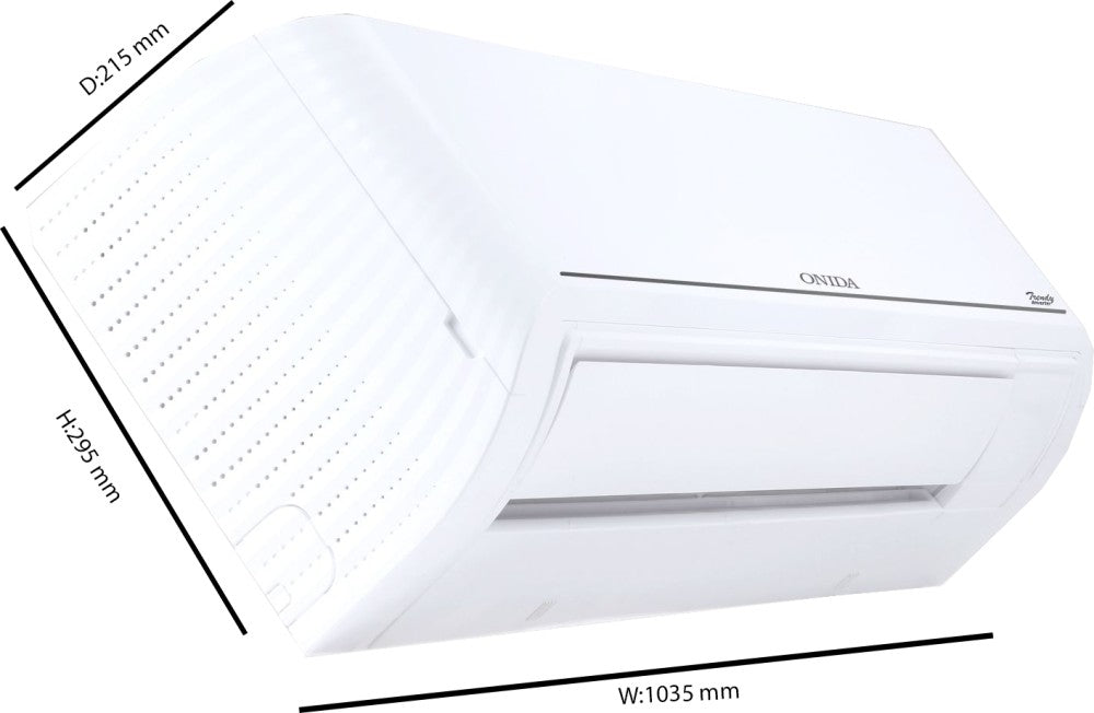 ONIDA 1.5 Ton 3 Star Split Inverter AC  - White - IR183MAG, Copper Condenser