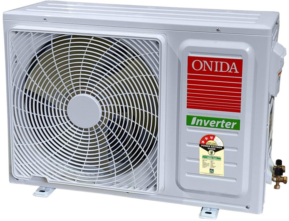 ONIDA 1 Ton 3 Star Split Inverter AC  - White - IR123TSN, Copper Condenser