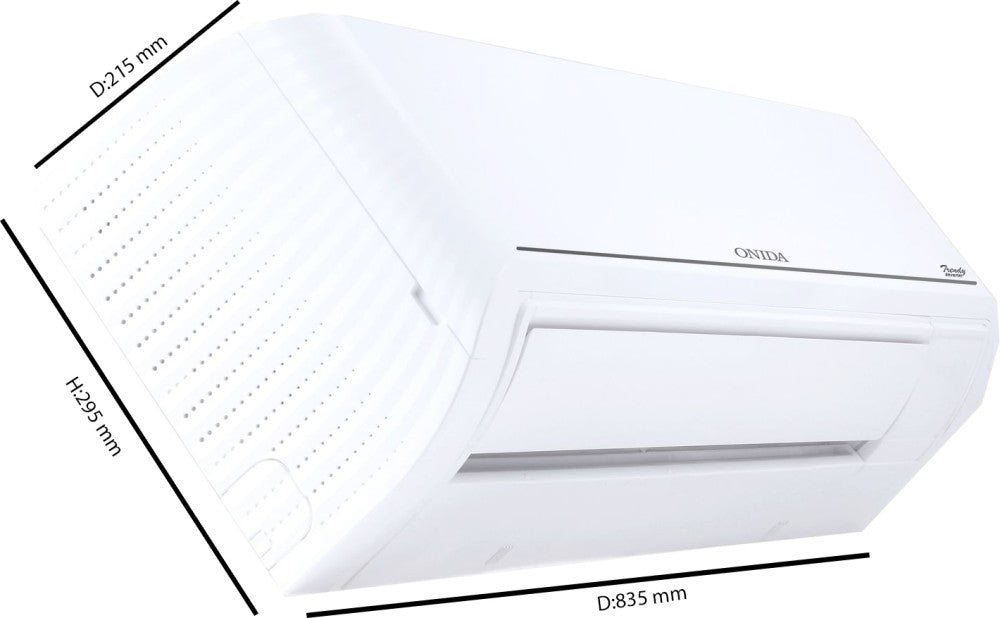 ONIDA 1 Ton 3 Star Split Inverter AC  - White - IR123TSN, Copper Condenser