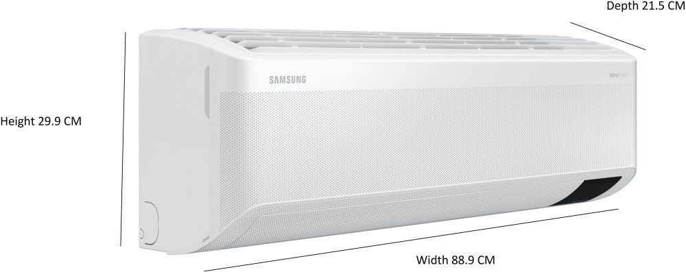 SAMSUNG 1.5 Ton 3 Star Split Inverter AC  - White - AR18CY3AQWK/AR18CY3AQWKNNA/AR18CY3AQWKXNA, Copper Condenser