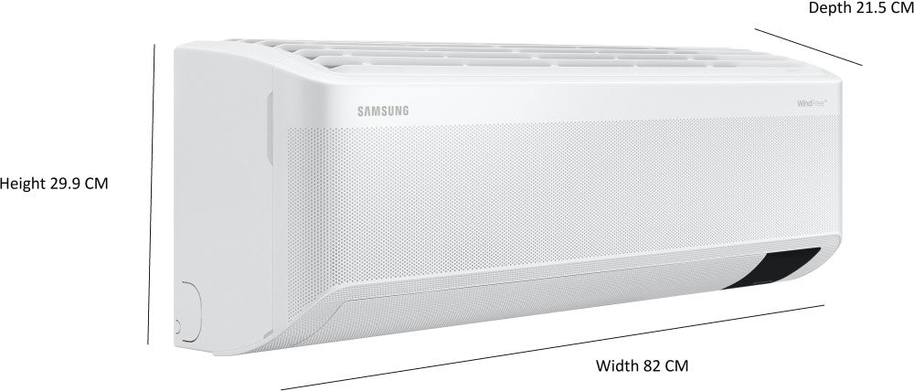 SAMSUNG 1 Ton 3 Star Split Inverter AC  - White - AR12CY3APWK/AR12CY3APWKNNA/AR12CY3APWKXNA, Copper Condenser