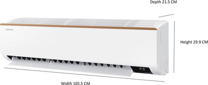 SAMSUNG 2 Ton 3 Star Split Inverter AC  - White - AR24CY3ZAGD/AR24CY3ZAGDNNA/AR24CY3ZAGDXNA, Copper Condenser