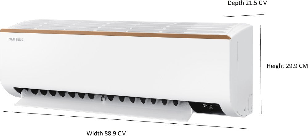 SAMSUNG 1.5 Ton 3 Star Split Inverter AC  - White - AR18CY3ZAGD/AR18CY3ZAGDNNA/AR18CY3ZAGDXNA, Copper Condenser