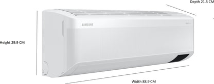 SAMSUNG 1.5 Ton 3 Star Split Inverter AC  - White - AR18CY3ARWK/AR18CY3ARWKNNA/AR18CY3ARWKXNA, Copper Condenser