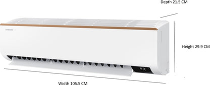 SAMSUNG 1.5 Ton 5 Star Split Inverter AC  - White - AR18CY5ZAGD/AR18CY5ZAGDNNA/AR18CY5ZAGDXNA, Copper Condenser