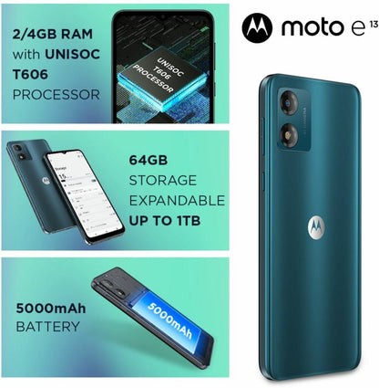 MOTOROLA e13 (Aurora Green, 64 GB) - 4 GB RAM