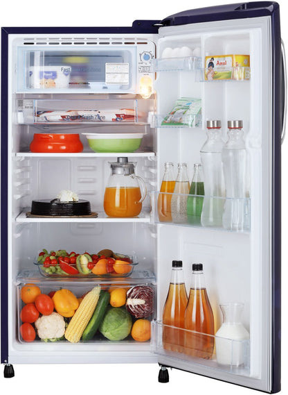 LG 185 L Direct Cool Single Door 3 Star Refrigerator  with Moist 'N' Fresh - Blue Euphoria, GL-B201ABED