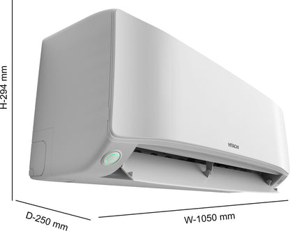 हिताची आइकोनिक वेव डिज़ाइन 2023 मॉडल 1.8 टन 2 स्टार स्प्लिट सॉफ्ट ड्राई साइलेंट एयर एम्बियंस लाइट आर 32 एसी - सफ़ेद - RAS.B222PCAIBA (RAK.B222PCAIBA / RAC.222WCAID), कॉपर कंडेनसर