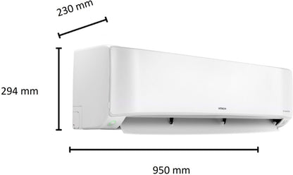 हिताची आइस क्लीन फ्रॉस्ट वॉश टेक्नोलॉजी 2023 मॉडल 1.8 टन 3 स्टार स्प्लिट इन्वर्टर एक्सपेंडेबल प्लस एंबिएंस लाइट आर 32 एसी वाई-फाई कनेक्ट के साथ - सफेद - RAS.V322PCAIBHE (RAK.V322PCAIBHE / RAC.322WCAIE), कॉपर कंडेनसर