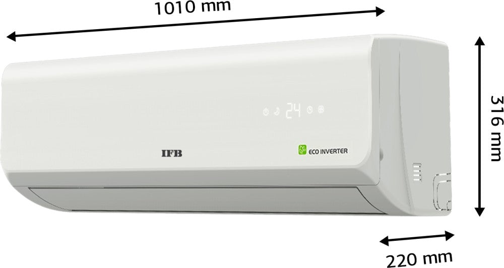 IFB 1.5 टन 5 स्टार स्प्लिट इन्वर्टर AC - सफ़ेद - CI1852A323G2, कॉपर कंडेंसर